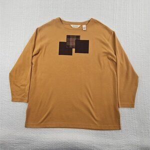 Vtg Bechamel 100% Cotton Tunic Sweater Women's XL Embroidered EUC Y2K Classic